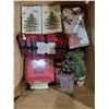 Image 3 : Box Lox of Assorted Christmas Items - Various Sized Gift Bags, Ornament Hooks, Reusable and Disposab