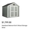 Image 1 : NEW Heartland Belmont 8ftx10ft storage shed kit - slight damage on package as pictured