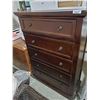 Image 4 : *NEW* Wooden 5 Drawer Tall Dresser 54Tx39Wx18D - Slight Damage to top front right corner Shown in ph