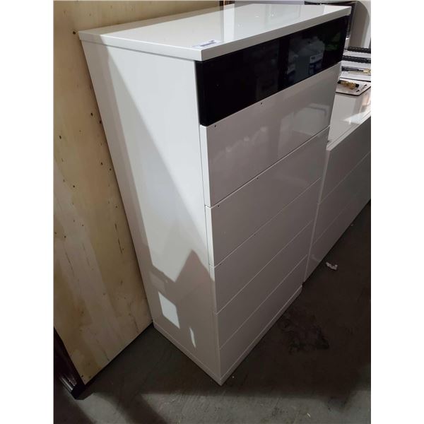 *NEW* High Gloss - 6 Drawer Tall Dresser 47Tx23.5Wx40D