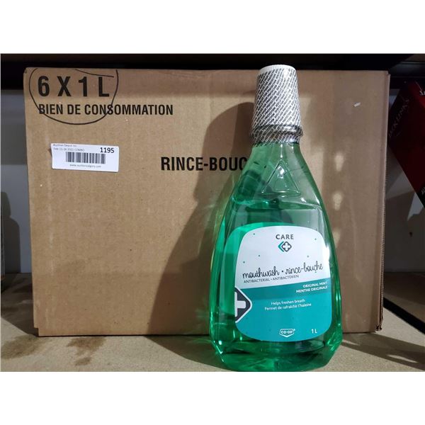 Care+ Original Mint Antiseptic Mouthwash 6X1L