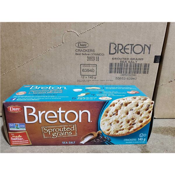 Dare Breton Sprouted Grains Sea Salt Crackers 12x145g