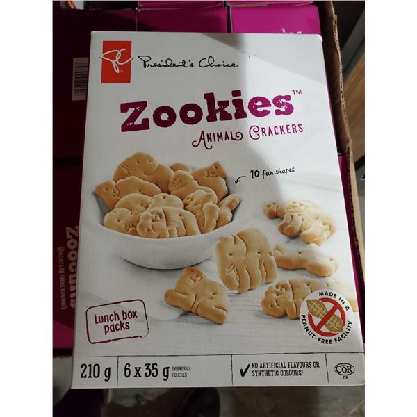 PC Zookies Animal Crackers 12 Boxes of 6x36g Individual Packs