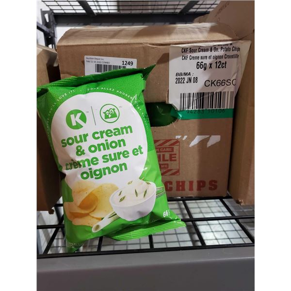 Circle K Sour Cream & Onion Potato Chips 12x66g