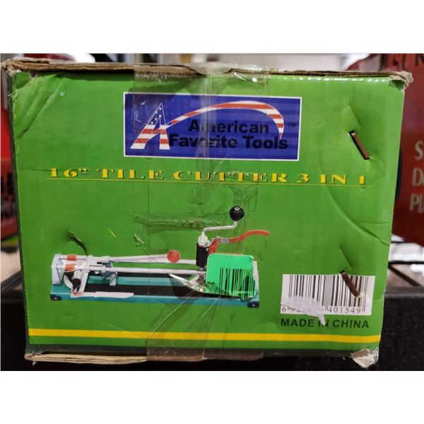 *NEW*  American Tool 3-in-1 16" Multifunction Tile Cutter Heavy duty steel base & bar handle - Tungs