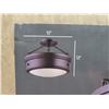 Image 2 : *NEW* CANARMNA Boku ORB 3 Bulb Semi-Flush Mount with Flat Opal Glass, Oil Rubbed Bronze 15wx12 H