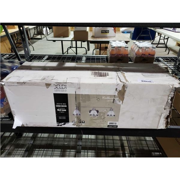 *NEW*  BELDI Landry Chandelier - 3 Lights - 10.6" - Chrome & White