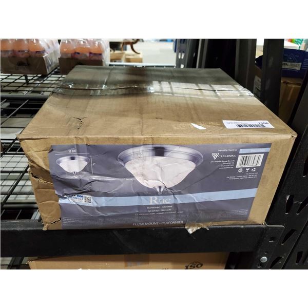 *NEW* Canarmna Rue Flush Mount with Flat Opal Glass and Brushed Nickel finish