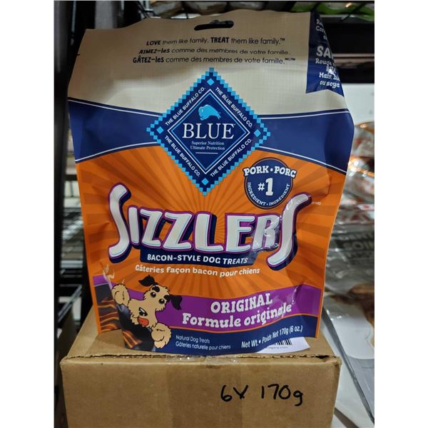 Blue Buffalo Sizzlers Bacon Style Dog Treats 6x170g
