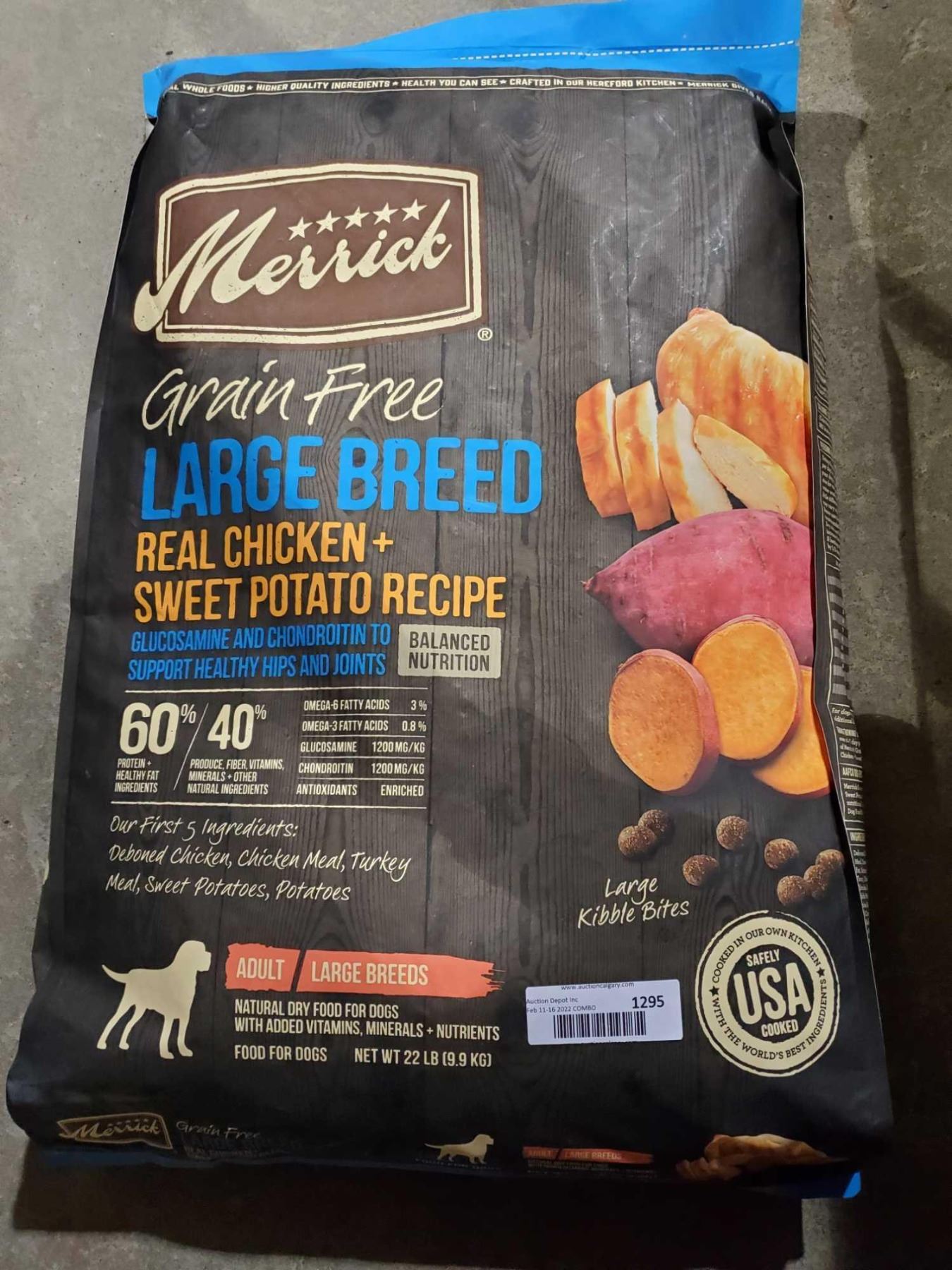 Merrick Dog Food Grain Free Large Breed Chicken & Sweet Potato 22Lbs