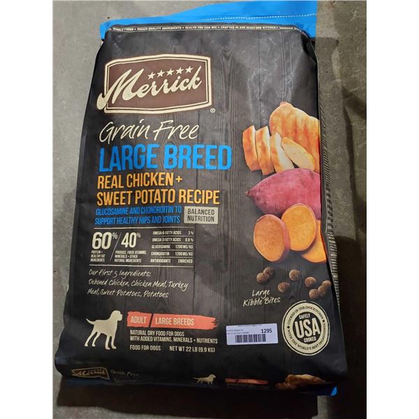 Merrick Dog Food Grain Free Large Breed Chicken & Sweet Potato 22Lbs