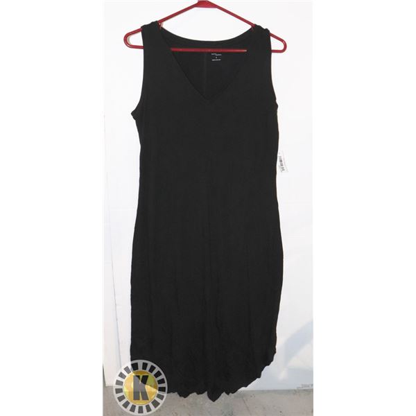 WOMENS BLACK SLEEVELESS TEE DRESS SIZE M