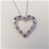 Image 1 : SILVER AMETHYST CUBIC ZIRCONIA HEART SHAPED