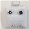 Image 2 : 10K YELLOW GOLD TANZANITE(0.6CT)  EARRINGS