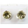 Image 1 : 10K WHITE GOLD LEMON QUARTZ(1.85CT)  EARRINGS