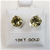 Image 2 : 10K WHITE GOLD LEMON QUARTZ(1.85CT)  EARRINGS