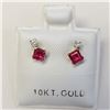 Image 3 : 10K YELLOW GOLD RUBY(0.44CT) DIAMOND(0.06CT)