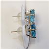 Image 4 : 14K YELLOW GOLD BLUE TOPAZES(6.9CT)