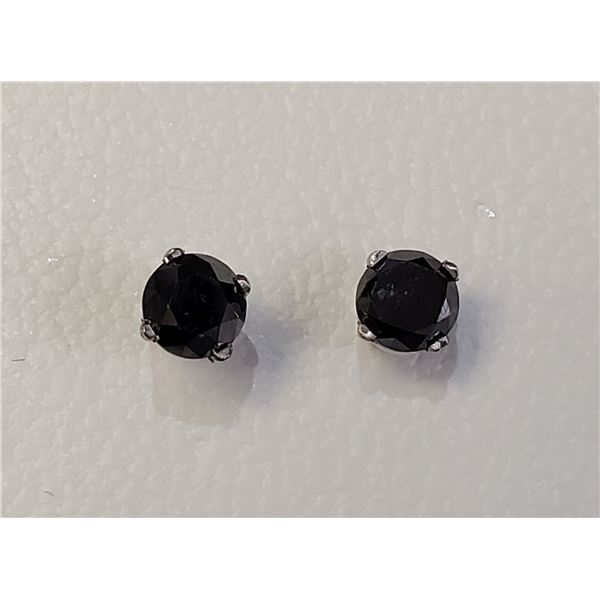 14K WHITE GOLD BLACK DIAMONDS(0.5CT)