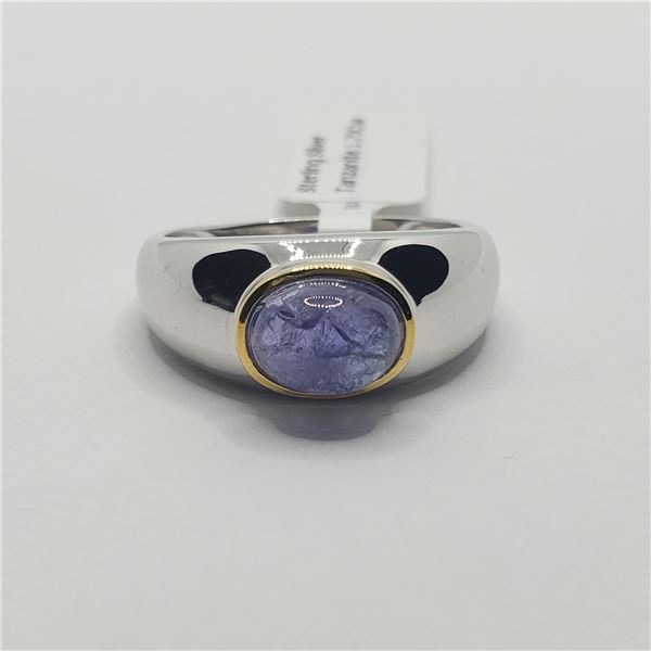 SILVER TANZANITE(1.7CT) RING