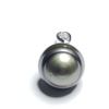 Image 2 : SILVER GENUINE TAHITIAN PEARL, CZ 13-14MM PENDANT