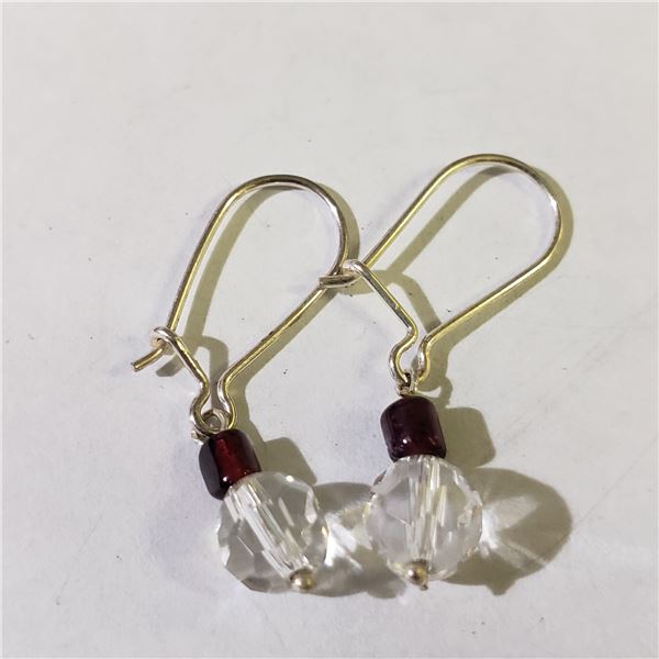 SILVER CRYSTAL EARRINGS