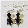 Image 1 : SILVER IOLITE EARRINGS(~WEIGHT 3.32G)