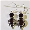 Image 1 : SILVER GARNET EARRINGS(~WEIGHT 3.4G)