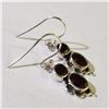 Image 2 : SILVER GARNET EARRINGS(~WEIGHT 3.4G)