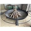 Image 1 : 72" Open Fire Pit with Foot Rest