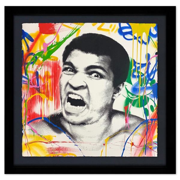 Mr. Brainwash, "Ali" Framed One-of-a-Kind Mixed Media, Numbered 1/1 Inverso and
