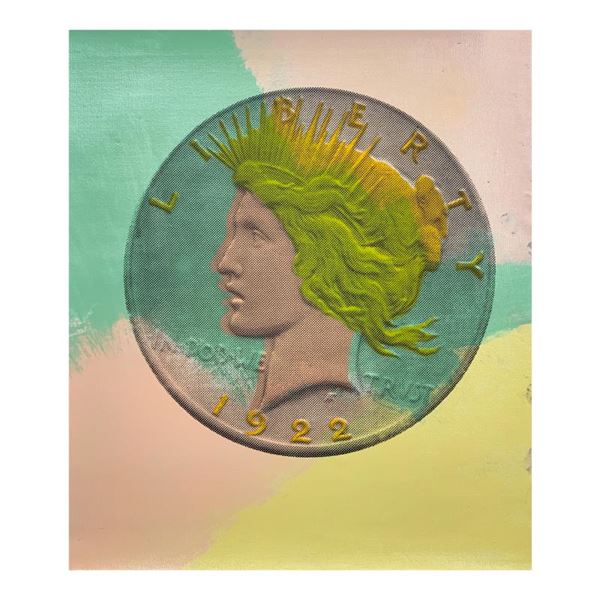 1922 Liberty Peace Dollar by Steve Kaufman (1960-2010)