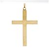 Image 1 : Large Antique Esemco 10K Rosy Yellow Gold Puffed Engraved Polished Cross Pendant
