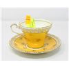 Image 2 : AYNSLEY TEA CUP & SAUCER YELLOW
