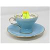 Image 1 : AYNSLEY TEA CUP & SAUCER SKY BLUE