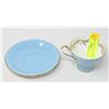 Image 2 : AYNSLEY TEA CUP & SAUCER SKY BLUE
