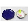 Image 2 : SHELLEY TEA CUP & SAUCER DEEP OCEAN BLUE