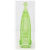 Image 2 : 7" SCONE CAR VASE URANIUM GLASS FOR FLOWERS MOSER