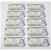 Image 1 : 10 X UNCIRCULATED & CONSECUTIVE $1 BILLS