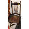 Image 1 : 1880'S HIGH BACK WOOD CHAIR FOLK ART