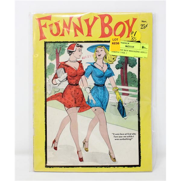 1965 FUNNY BOY MAGAZINE ADULT JOKES # 1 VOL 1