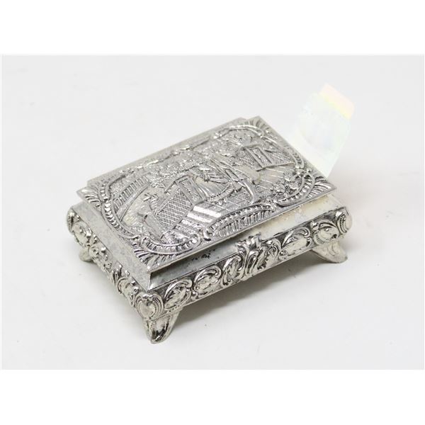 1930'S JAPAN SILVER TONE TRINKET BOX