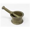 Image 1 : CIRCA 1780'S BRASS MORTAR AND PESTLE GEORGIAN ERA