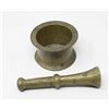 Image 2 : CIRCA 1780'S BRASS MORTAR AND PESTLE GEORGIAN ERA