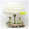 Image 1 : 1950'S JAPAN LAMP WITH 2 FIGURES & FOLDING PYRAMID