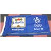 Image 1 : 32" X 72" DOUBLE SIDED 1988 OLYMPIC FLAG