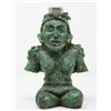 Image 1 : 5" MAYAN GREEN STONE LIGHTER HOLDING STATUE