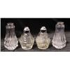 Image 1 : TWO SETS OF CRYSTAL SALT/PEPPER SHAKERS