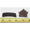 Image 1 : TWO ARMY BADGES 54TH KOOTENAY BATTALION
