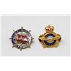 Image 1 : TWO ARMY PINS 1962 / R.M.S.